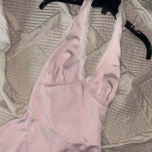 Frankies bikinis Audrey satin pink mini dress